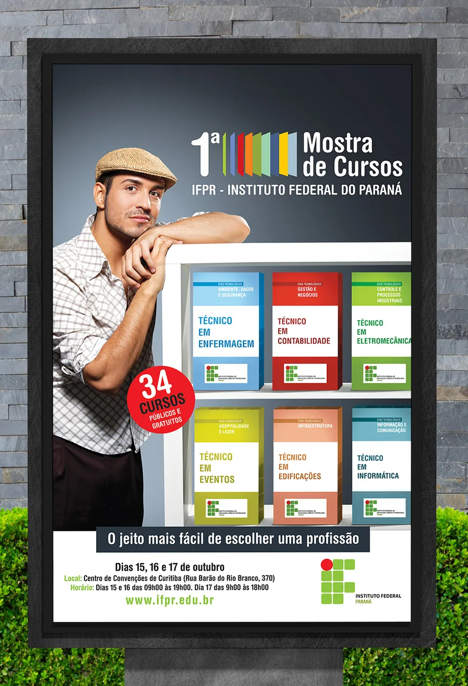 Outdoor da 1ª Mostra de Cursos do Instituto Federal do Paraná